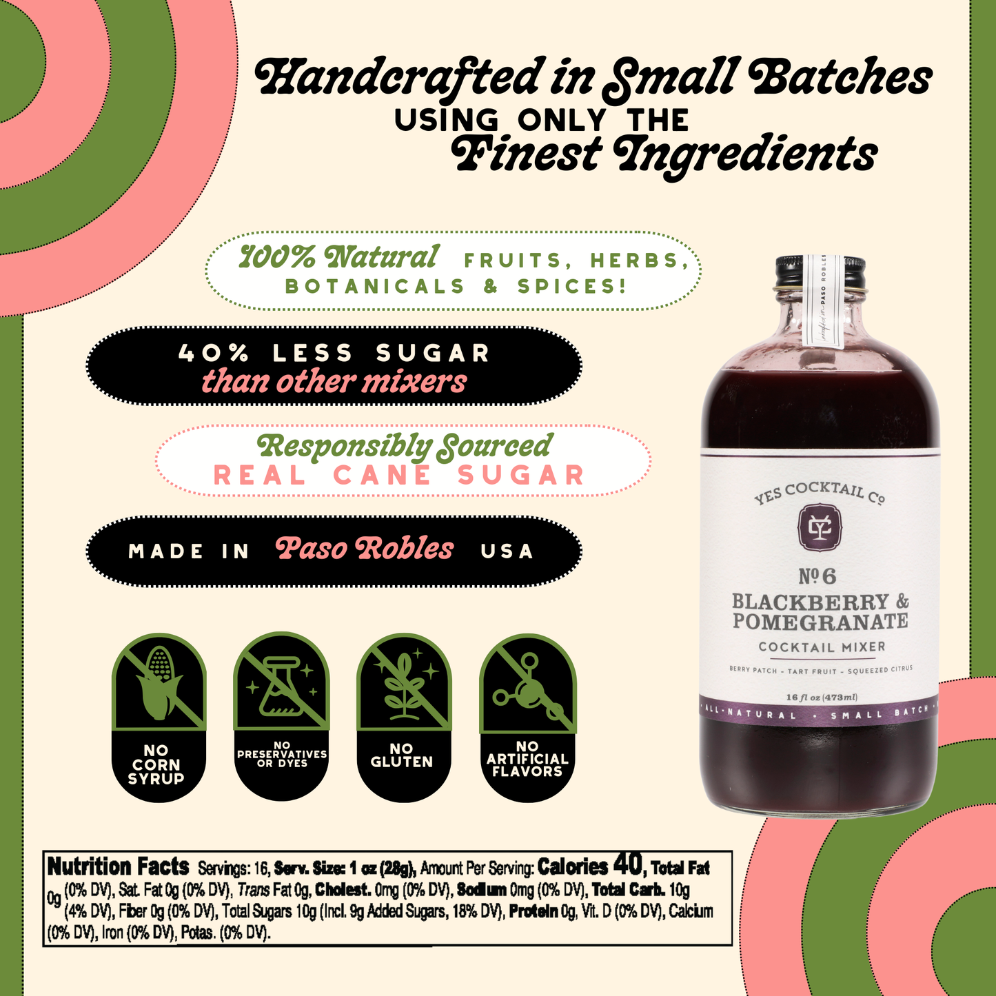 Blackberry Pomegranate Cocktail Mixer