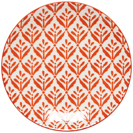 Copper Leaves Stamped Appetizer Plate 6"