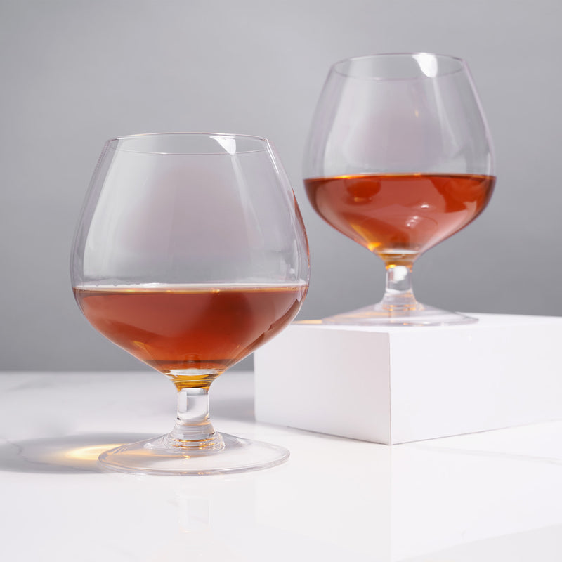Viski Crystal Wingback Brandy Glasses Set/2