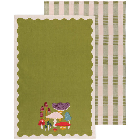 Mushroom Gems Dishtowels Set/2