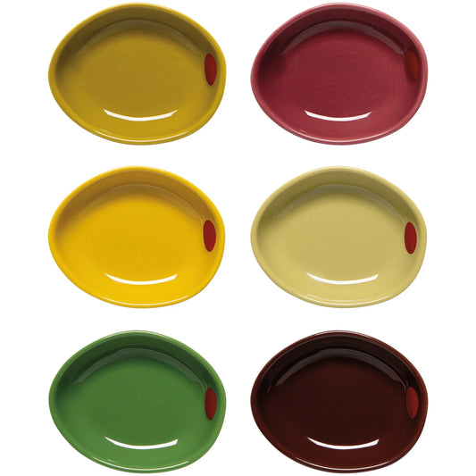Olives Shaped Pinch Bowl Assorted Colours