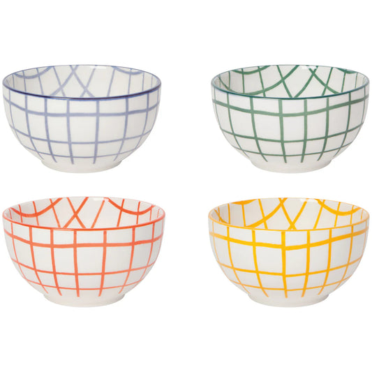 Wobbly check bowls assorted