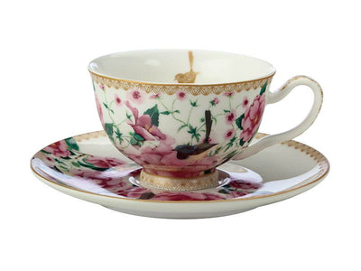 Silk Road Footed Cup & Saucer Set
