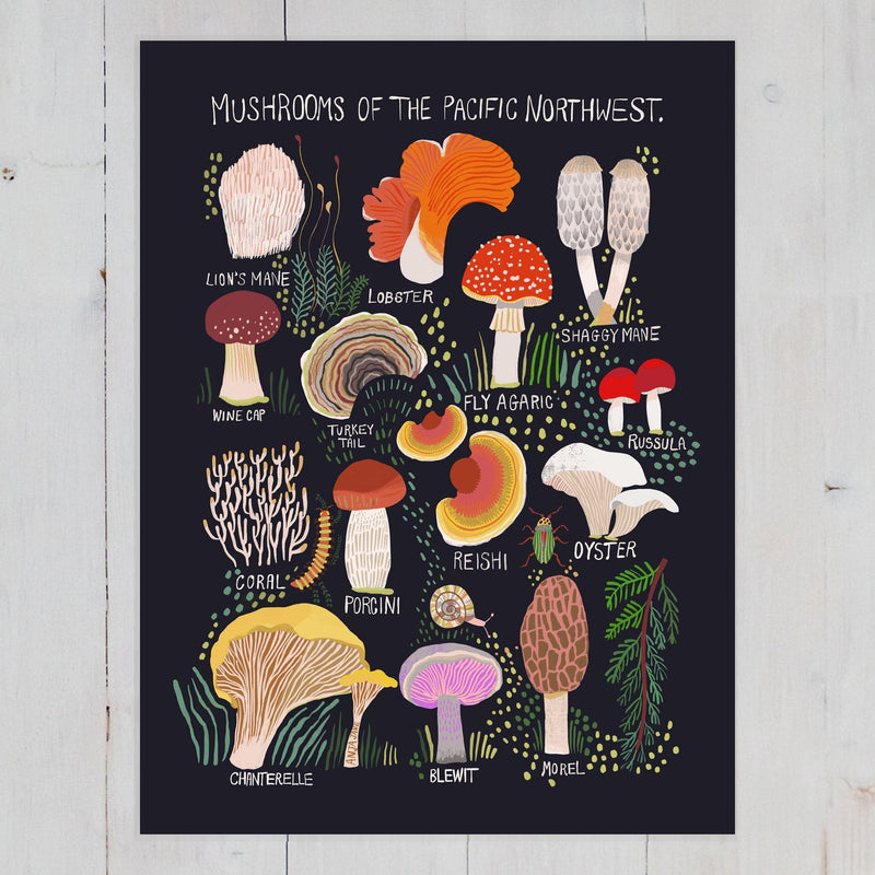 Anja Jane Decor Mushroom Prints by Anja Jane