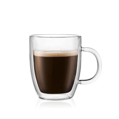 Bodum Coffee & Tea Cups 2 pcs Bistro Mug Double Wall Transparent