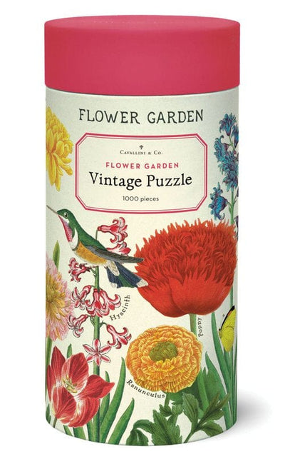 Cavallini Puzzles Flower Garden 1000 Piece Vintage Puzzle
