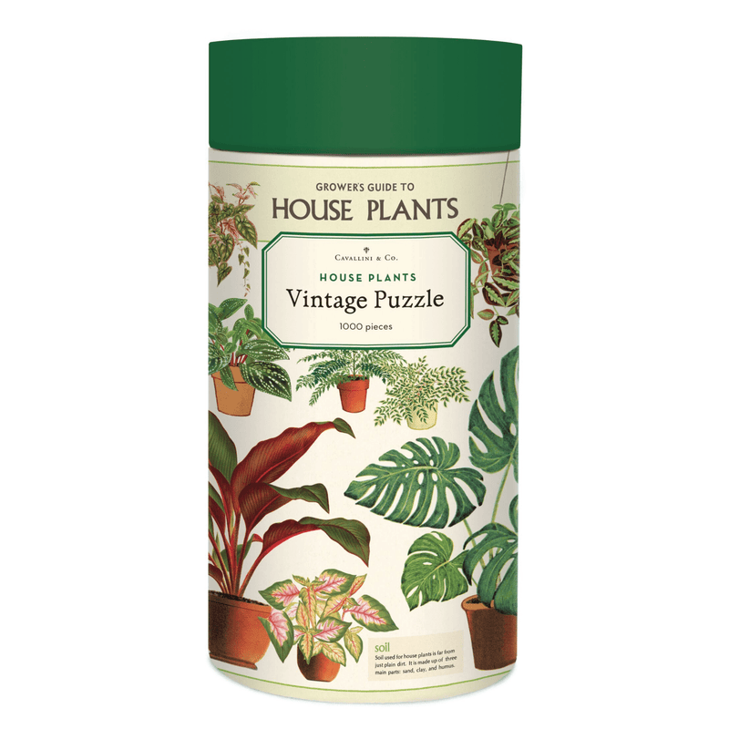 Cavallini Puzzles House Plants 1000 Piece Vintage Puzzle
