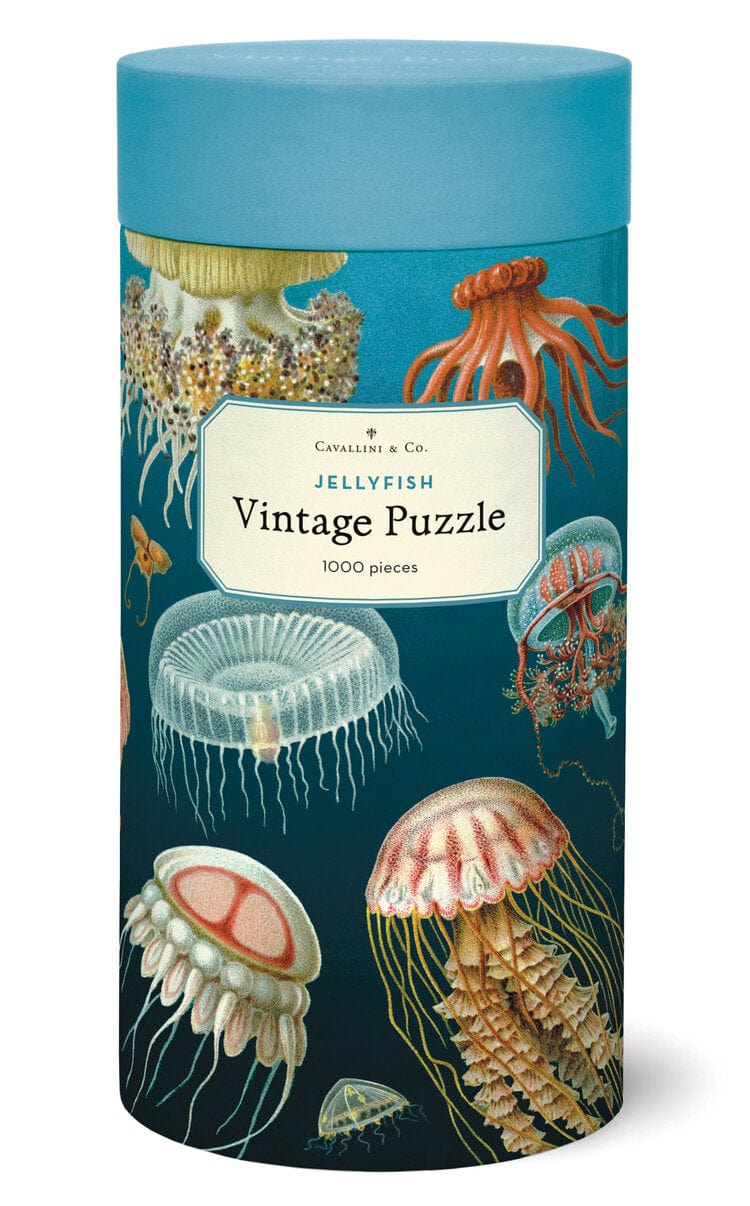 Cavallini Puzzles Jellyfish 1000 Piece Vintage Puzzle
