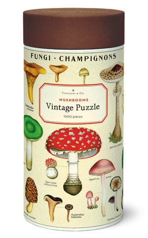Cavallini Puzzles Mushrooms 1000 Piece Vintage Puzzle