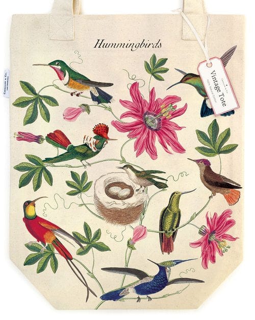 Cavallini Accessories Hummingbird Vintage Tote Bag
