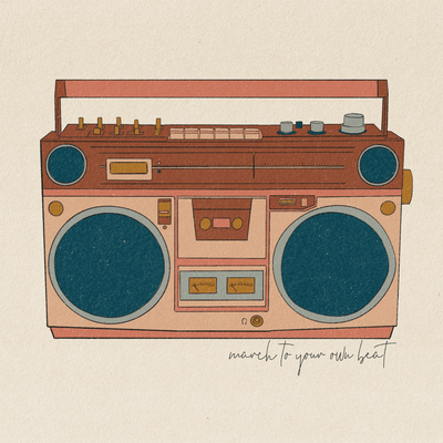 The-Unmediocre-Store-ColorbloKC-March-To-Your-Own-Beat-12x12-Print