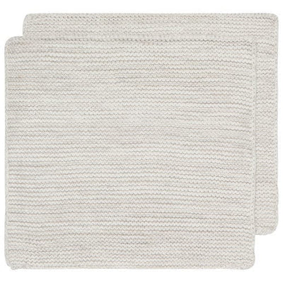 Danica Eco Kitchen Dove gray Knit Dishcloth - Set of 2