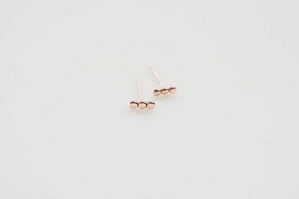 Devi Arts Jewelry 3 Dot gold fill Devi Arts Earring