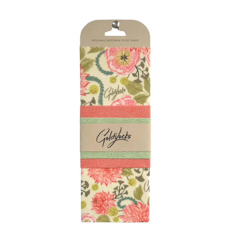 The-Unmediocre-Store-Goldilocks-Pink-Floral-Set-Of-3-Beeswax-Wraps