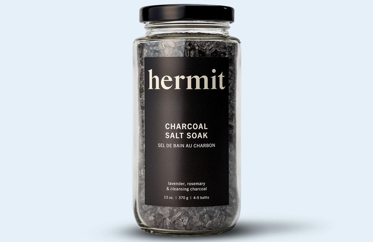 Hermit Body Care Charcoal Salt Soak Hermit Bath Salts