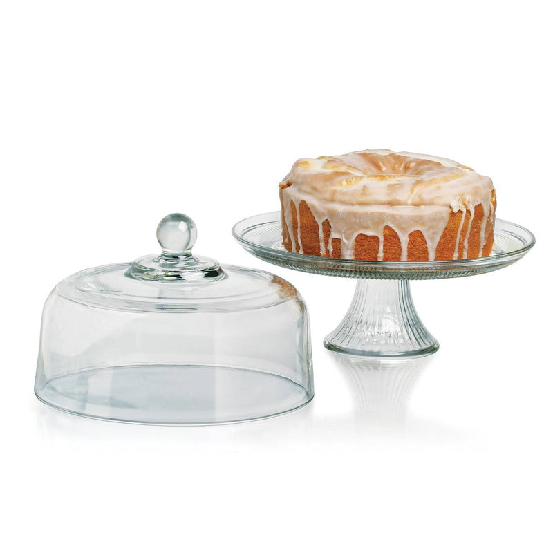 Glass Cake Stand w Cover