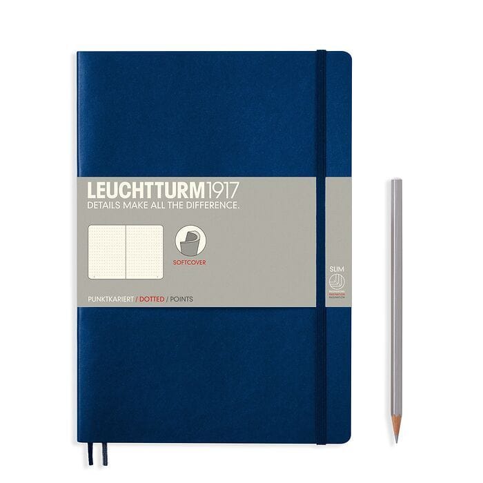Leuchtturm Notebooks & Notepads Navy Leuchtturm B5 Composition Dotted Notebook