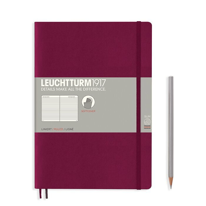 Leuchtturm Notebooks & Notepads Port Red Leuchtturm B5 Composition Dotted Notebook