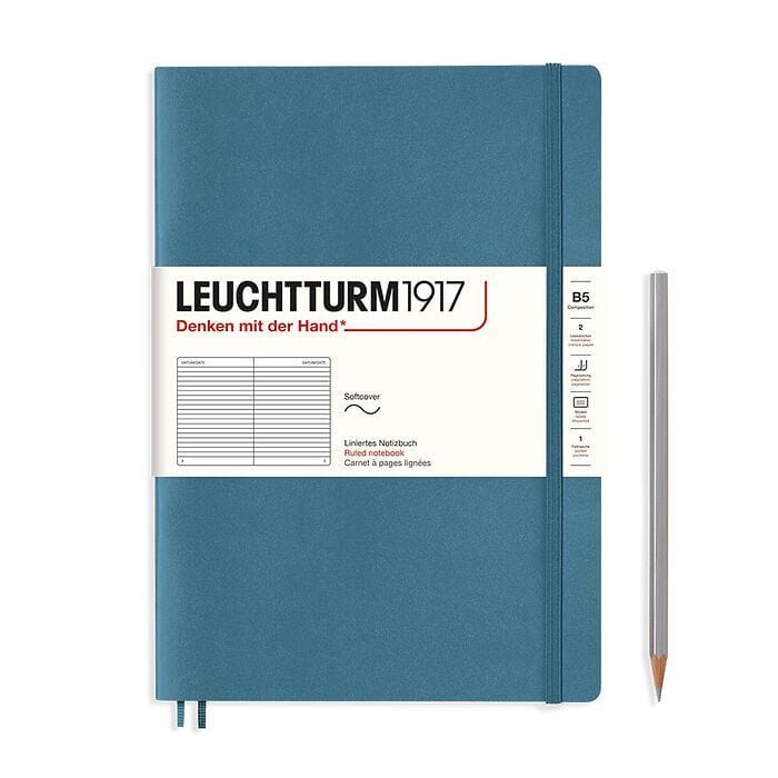 Leuchtturm Notebooks & Notepads Stone Blue Leuchtturm B5 Composition Lined Notebook