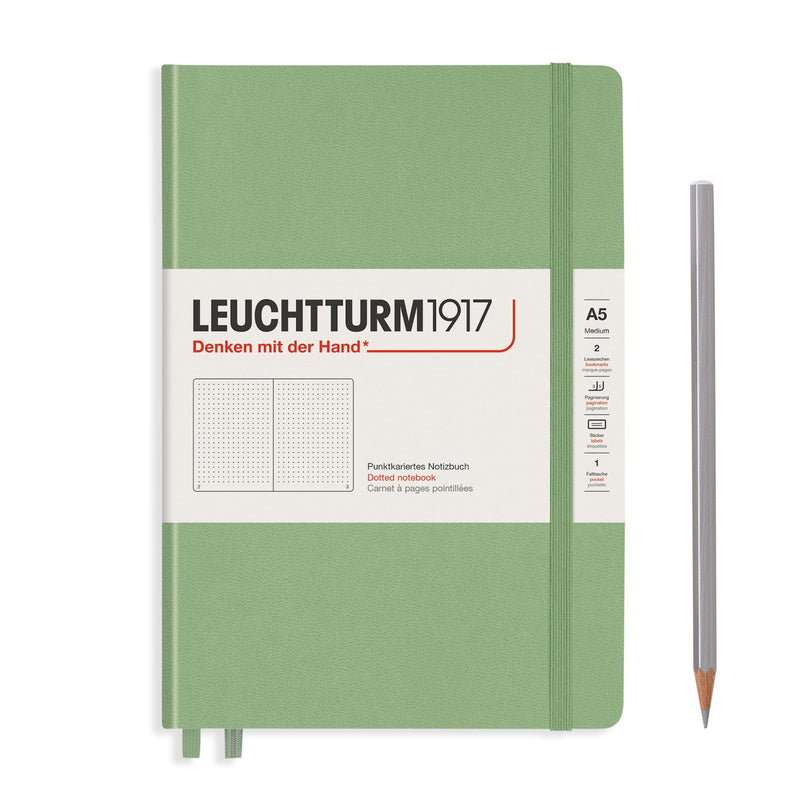 Leuchtturm Notebooks Sage Leuchtturm Medium A5 Dotted Notebook