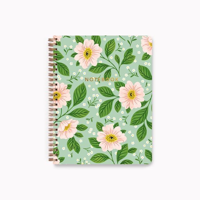 Linden Paper Co Notebooks Rosa Floral Spiral Notebook