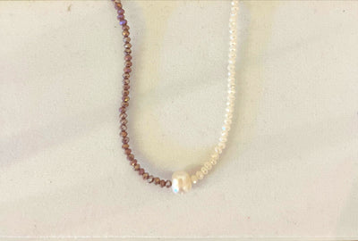 Lover's Tempo Accessories Lavender/Creme Cora Beaded Necklace