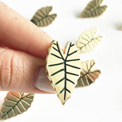 Paper Anchor Co Accessories Alocasia Leaf Botanical Lapel Pins