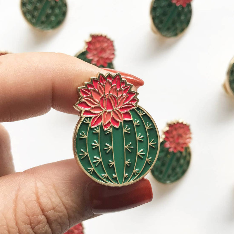 Paper Anchor Co Accessories Julia Blooming Cactus Botanical Lapel Pins