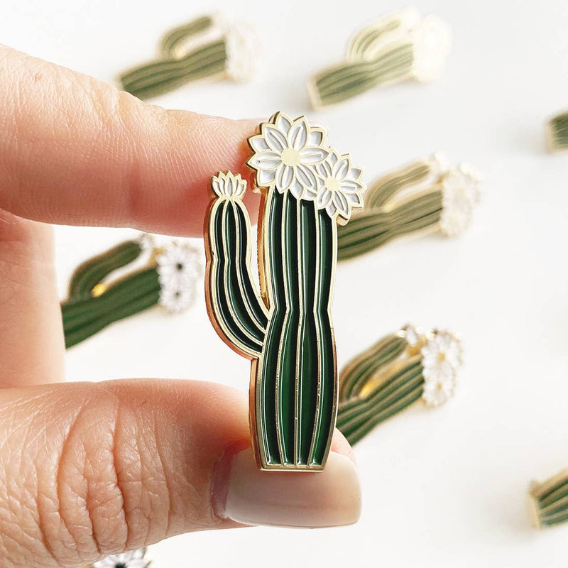 Paper Anchor Co Accessories Olivia Blooming Cactus Botanical Lapel Pins