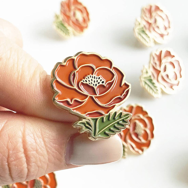 Paper Anchor Co Accessories Poppy Botanical Lapel Pins