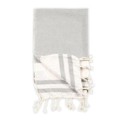 Pokoloko Linens Light Grey Turkish Hand Towel Classic