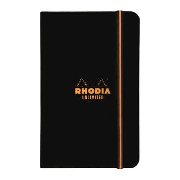 Rhodia Notebooks Black Unlimitted Lined Pocket Notebook