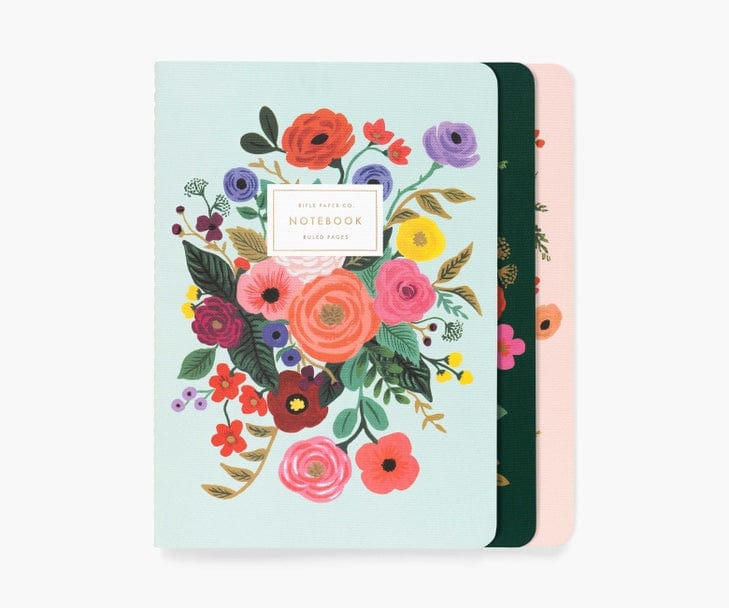 Rifle Notebooks Garden Party Stitched Notebook Set Of 3