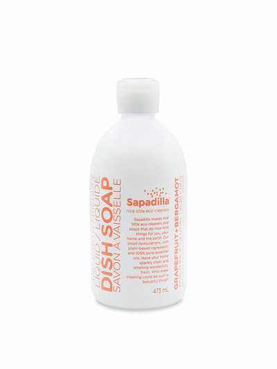 Sapadilla Cleaning Bottle / Grapefruit + Bergamot Dish Soap