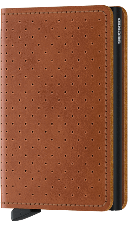 Secrid Accessories Perforated Cognac Secrid Slim Wallet