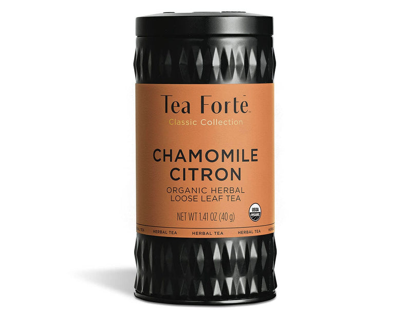 Tea Forte Branded Teas Chamomile Citron Organic Loose Leaf Tea Canister