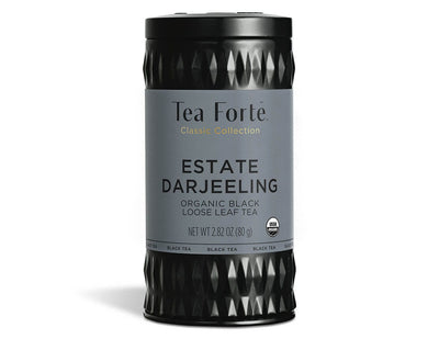 Tea Forte Branded Teas Estate Darjeeling Organic Loose Leaf Tea Canister