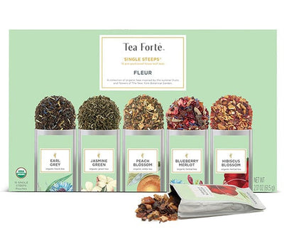 Tea Forte Branded Teas Fleur Single Steeps Tea Assortments