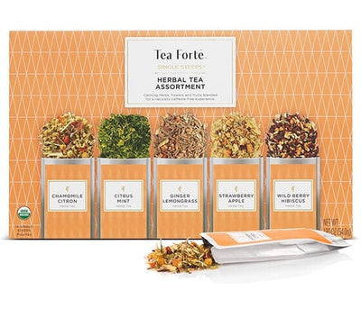 Tea Forte Branded Teas Sampler Herbal Single Steeps Tea Assortments