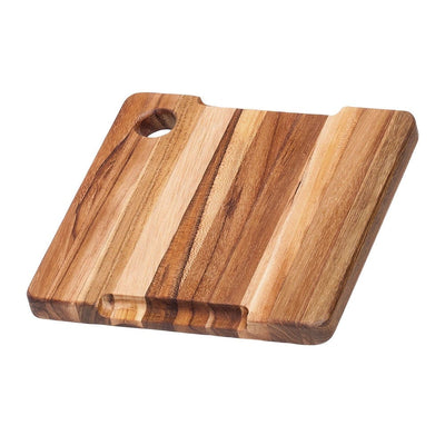 Teakhaus Square Cutting Board with Juice Groove and Serving Hole