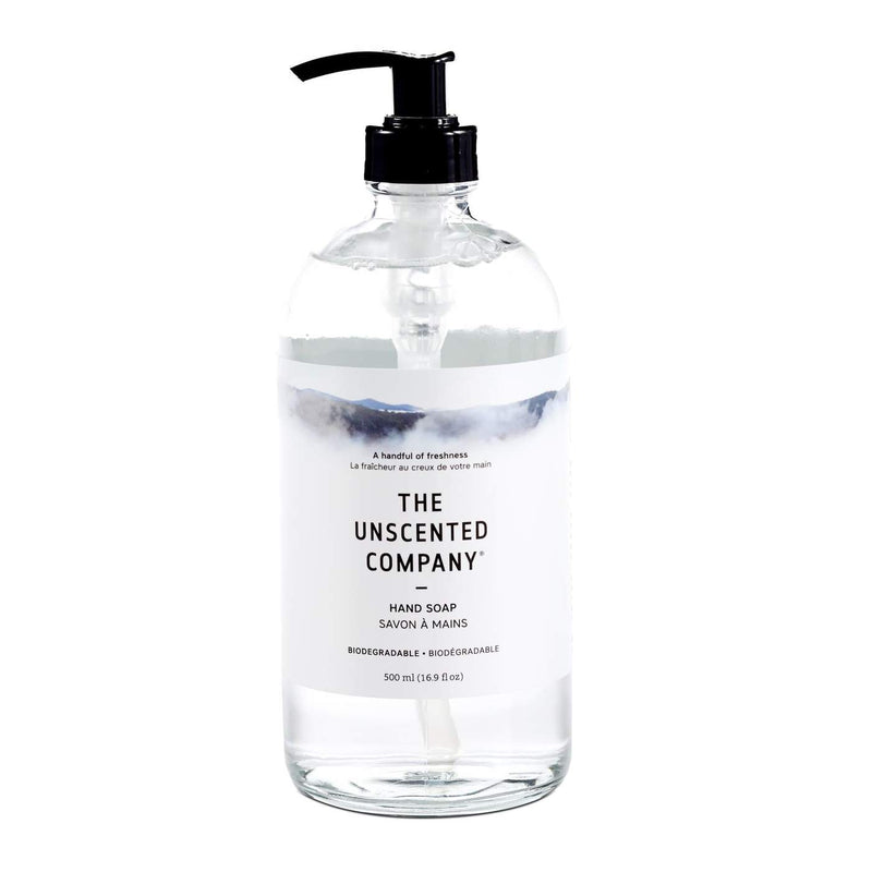 The Unscented Company Body Care Unscented Co Hand Soap in a glass bottle