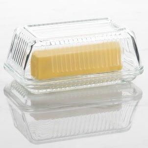 Trudeau Kitchen Tools & Utensils Linea Glass Butter Dish with Lid