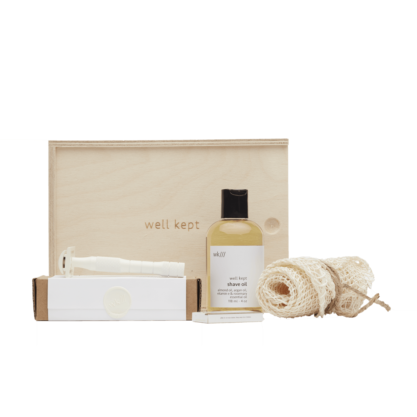 Well Kept Body Care Cream Safety Razor Kit