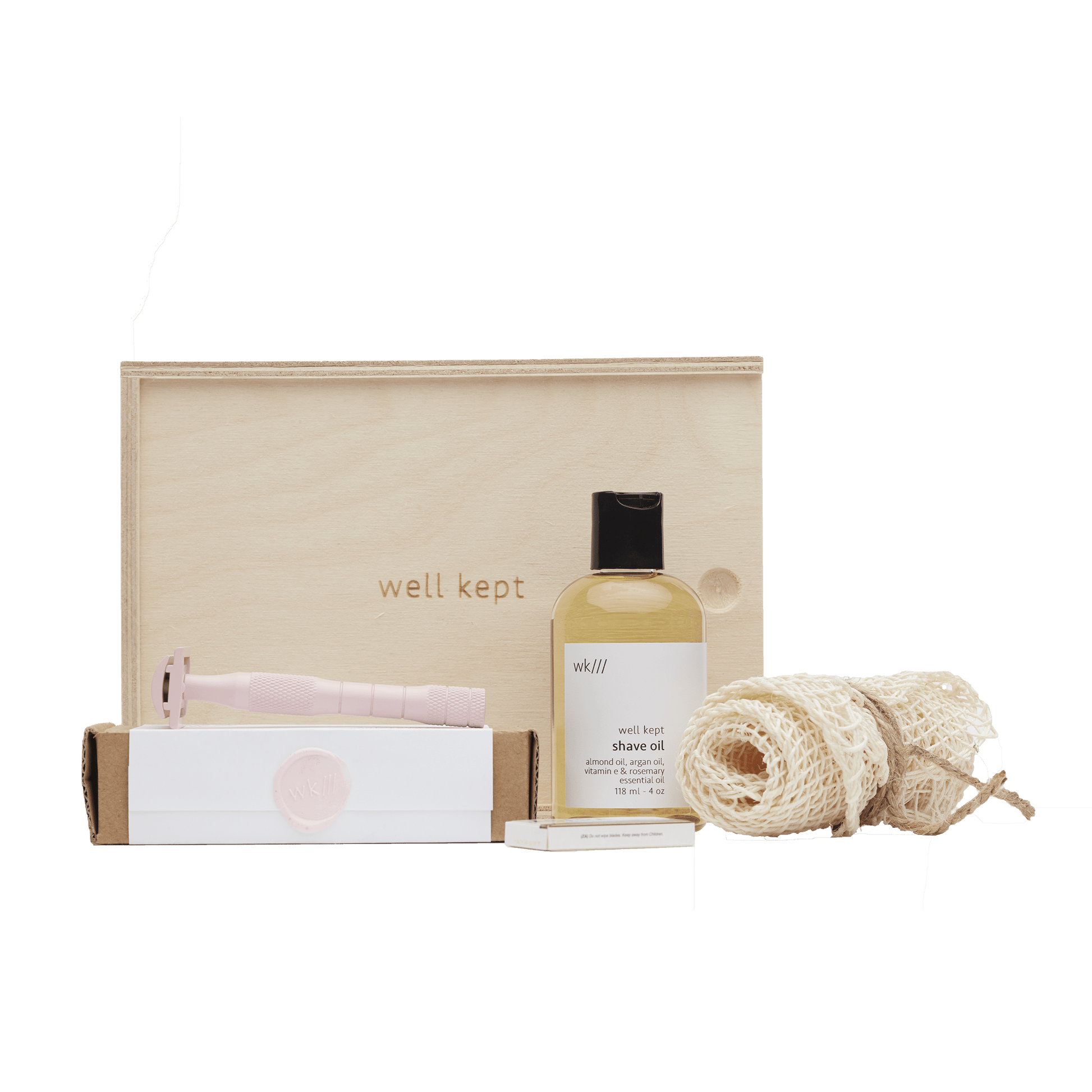 Well Kept Body Care Rose Safety Razor Kit
